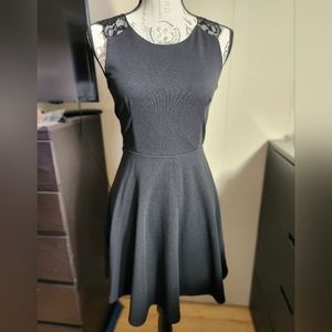 Black dress with lace detail